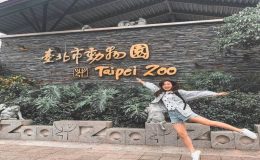 Check in tại cổng sở thú Taipei