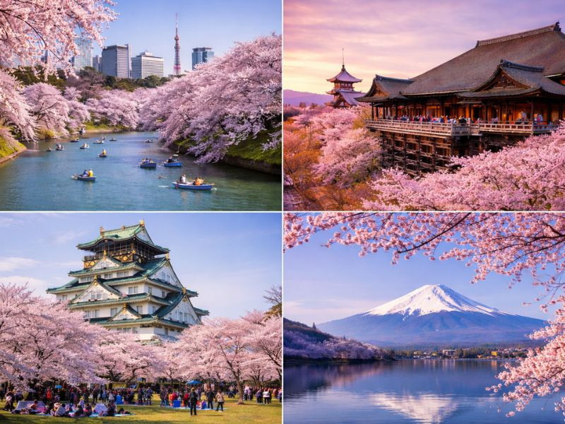 Hoa anh đào Nhật Bản nở rộ nhất từ cuối tháng 3 đến đầu tháng 4 Hoa anh đào Nhật Bản nở rộ nhất từ cuối tháng 3 đến đầu tháng 4